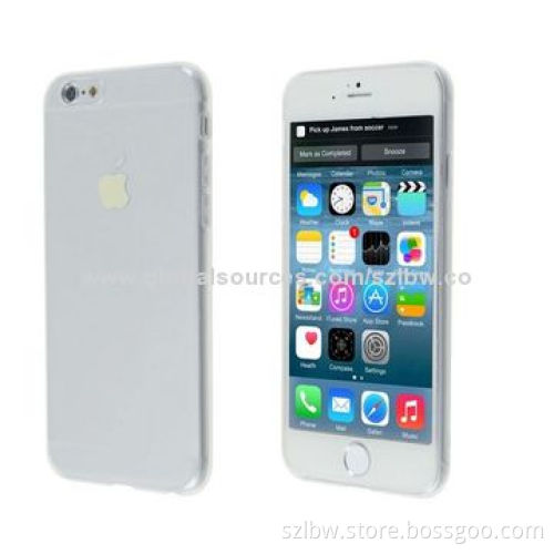 Supper Soft TPU Rubber Transparent Crystal Clear Back Cover Case for iPhone 6, Design for 4.7''